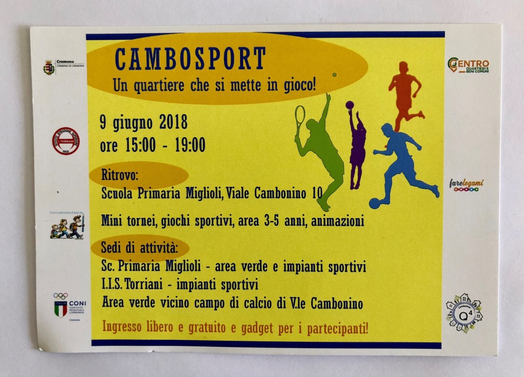 CamboSport. Un quartiere che si mette in gioco!