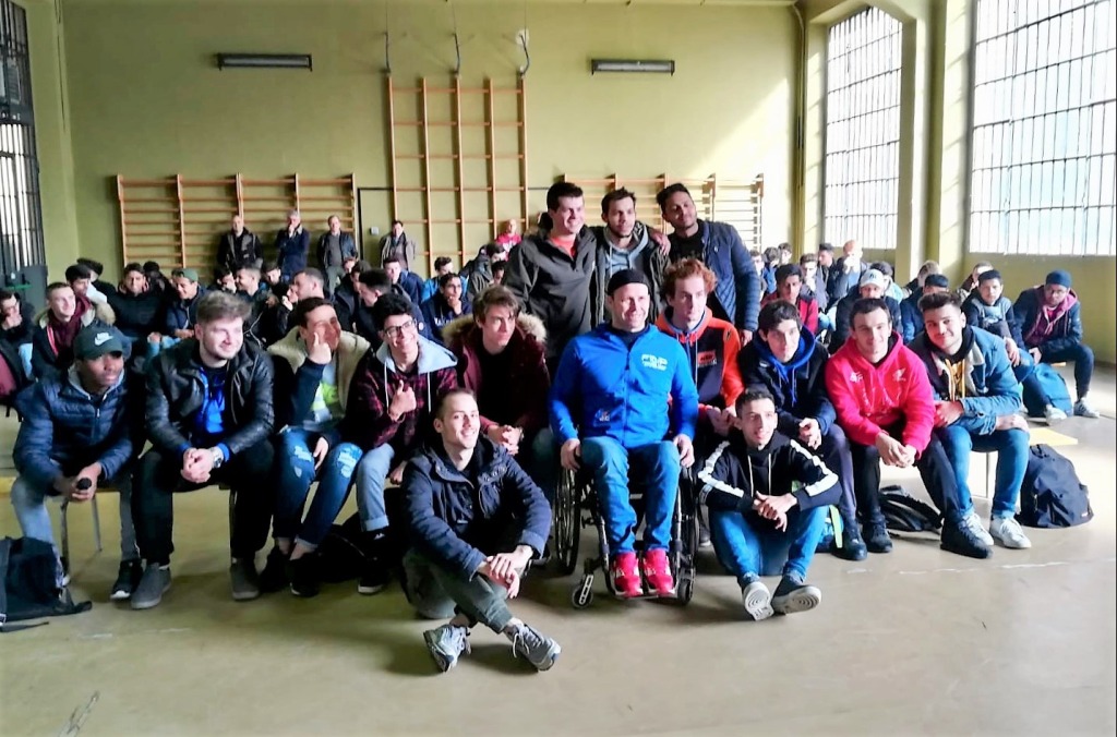 L'atleta Efrem Morelli all'APC