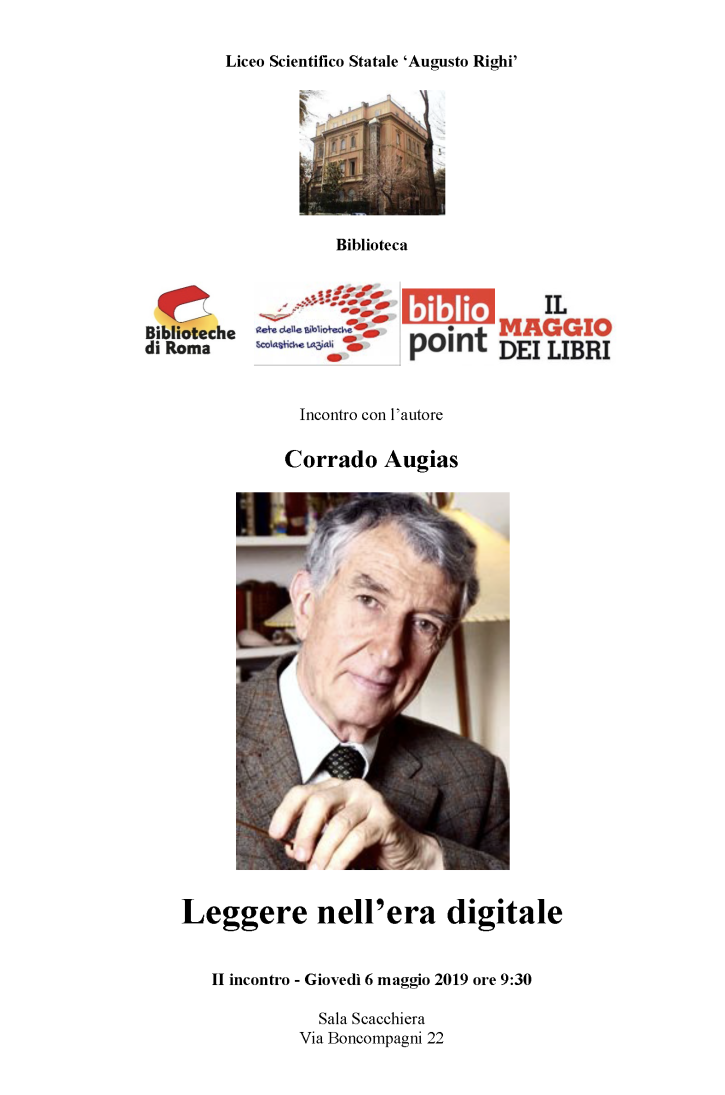 da pagina:6 giugno 2019. Incontro con l'autore: Corrado Augias - Secondo incontro